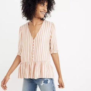Madewell Courtyard Ruffle-Hem Top